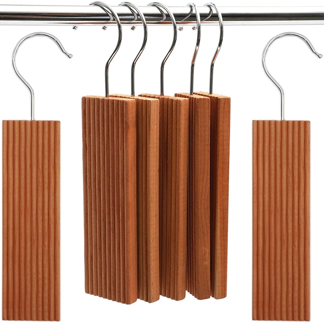 16 Pack Cedar Hangers for Closet Storage, Cedarwood Scented Hanging Blocks  for Clothes (1.8 x 0.4 x 6.5 In)
